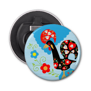 Rooster of Portugal Button Flesopener