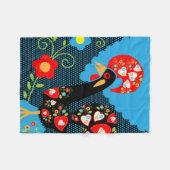 Rooster of Portugal Fleece Deken (Voorkant (Horizontaal))