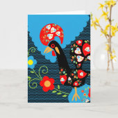 Rooster of Portugal Kaart (Gele Bloem)