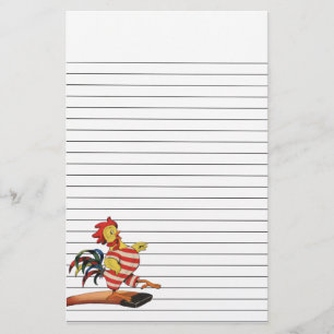 Rooster op het duikplank briefpapier