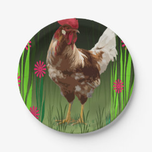 Rooster Papieren Bordje