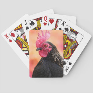Rooster Portrait Pokerkaarten