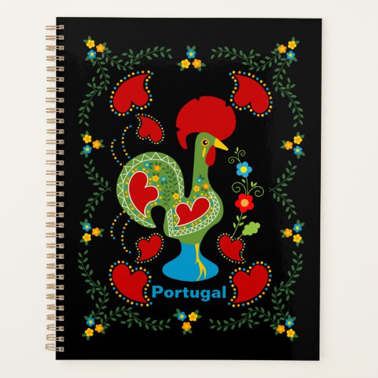 Rooster portugais de la chance en vert (Devant)