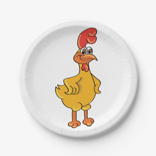 Rooster Pose Papieren Bordje (Voorkant)