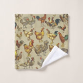 Rooster Poulet de la ferme Pays Animal (Gant de toilette)