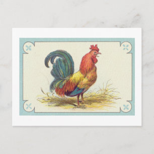  Rooster Print Briefkaart