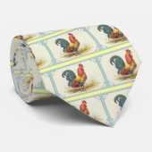 Rooster Print Stropdas (Opgerold)
