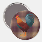 ROOSTER REALISTIC CARTOON MAGNET (Recto/Verso)