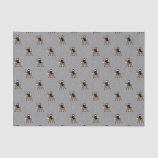 Rooster Reaper over rendierpapier Tissuepapier