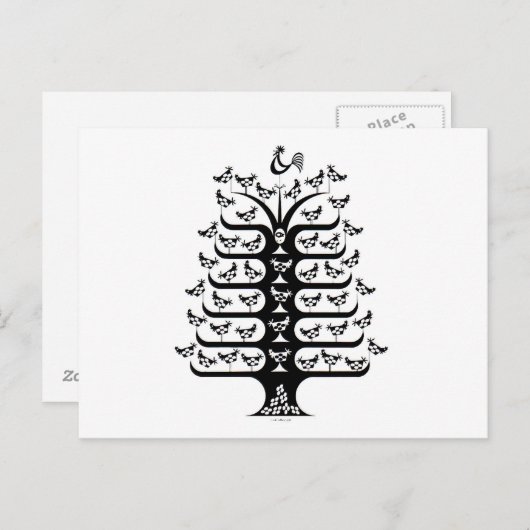 Rooster regelt de rust briefkaart (Voorkant / Achterkant)