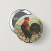 Rooster Ronde Button 5,7 Cm (Voorkant /achterkant)