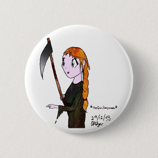 Rooster Ronde Button 5,7 Cm (Voorkant)