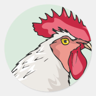 Rooster Ronde Sticker