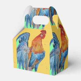 Rooster Rood Blauw Kind Verjaardagstaart Favor Box Bedankdoosjes