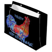Rooster Rouge Aquarelle Mans Nom Cadeau Cadeau Sac (Devant Angle)