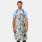 Rooster Ruckus in het zwart - Schort (Gedragen)