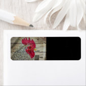 Rooster Rustic Chicken Coop Barn Board Etiket (Insitu)