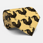 Rooster rustique chinois Nouvel An 2017 Cravate (Roulé)