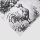 Rooster-schetsen Tissuepapier (Detail)