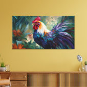 Rooster schilderij op stretched canvas Print (Insitu (Woonkamer))
