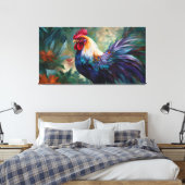 Rooster schilderij op stretched canvas Print (Insitu (Slaapkamer))