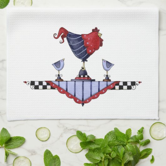 Rooster - Serviette de cuisine (Plié)