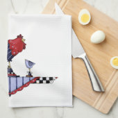 Rooster - Serviette de cuisine (Quart Plié)