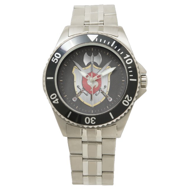 Rooster Sigil Battle Crest Horloge (Voorkant)