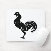 Rooster silhouette muismat (Met muis)