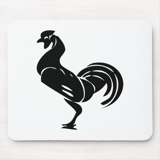 Rooster silhouette muismat (Voorkant)