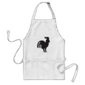 Rooster Silhouette Standaard Schort (Voorkant)