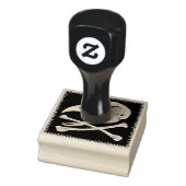 Rooster Skull en Crossbones Rubberstempel (Stempel)