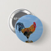  Rooster Sky Aanpassen dierenkip Ronde Button 5,7 Cm (Voorkant /achterkant)