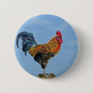  Rooster Sky Aanpassen dierenkip Ronde Button 5,7 Cm