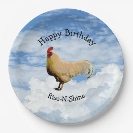 ROOSTER SKY CLOUDS HAPPY BIRTHDAY PAPER BORD