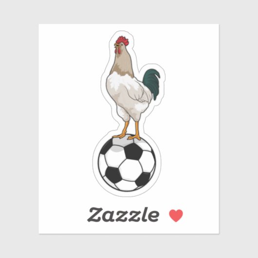 Rooster Soccer player Soccer Sticker (Vel)