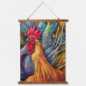 Rooster Splendor - Ongeëvenaarde Majesteit Hangend Wandkleed (Voorkant)