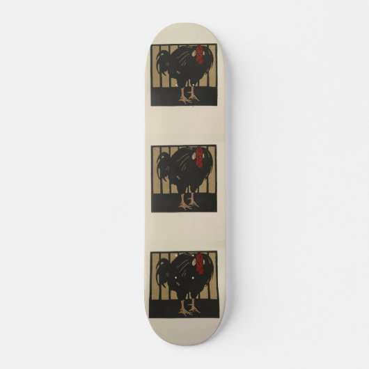 Rooster - Square Animals Illustratie Skateboard (Voorkant)