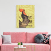 Rooster Steinlen Cocorico French Art Canvas Afdruk (Insitu (Woonkamer))
