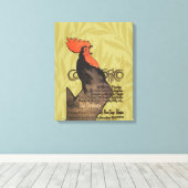 Rooster Steinlen Cocorico French Art Canvas Afdruk (Insitu (Houten vloer))