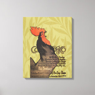 Rooster Steinlen Cocorico French Art Canvas Afdruk