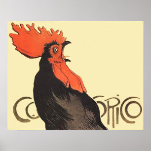Rooster Steinlen Cocorico French Art Poster