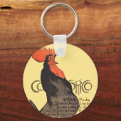 Rooster Steinlen Cocorico French Art Sleutelhanger (Voorkant)