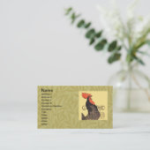 Rooster Steinlen Cocorico French Art Visitekaartje (Staand voorkant)
