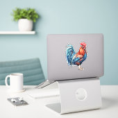 Rooster Sticker (Laptop op bureau)