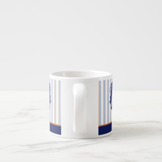 Rooster strepen Espresso Mok (Achterkant)