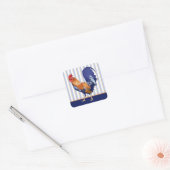Rooster strepen Square Sticker (Envelop)