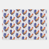 Rooster Stripes — Papierlade voor onmiddellijke ve Inpakpapier Vel (Voorkant 3)