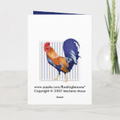 Rooster stripper Happy Birthday Card Kaart (Achterkant)