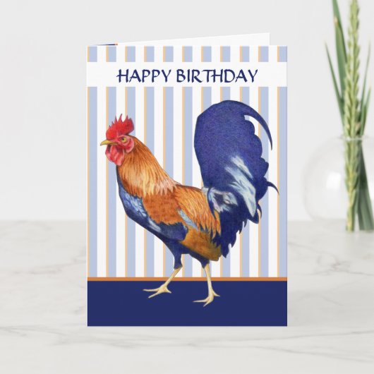 Rooster stripper Happy Birthday Card Kaart (Voorkant)
